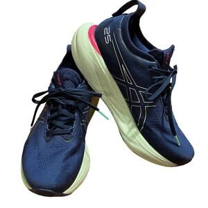 ASICS Gel Nimbus 25 Running Shoes Indigo Blue Pure Silver Size Women's 8